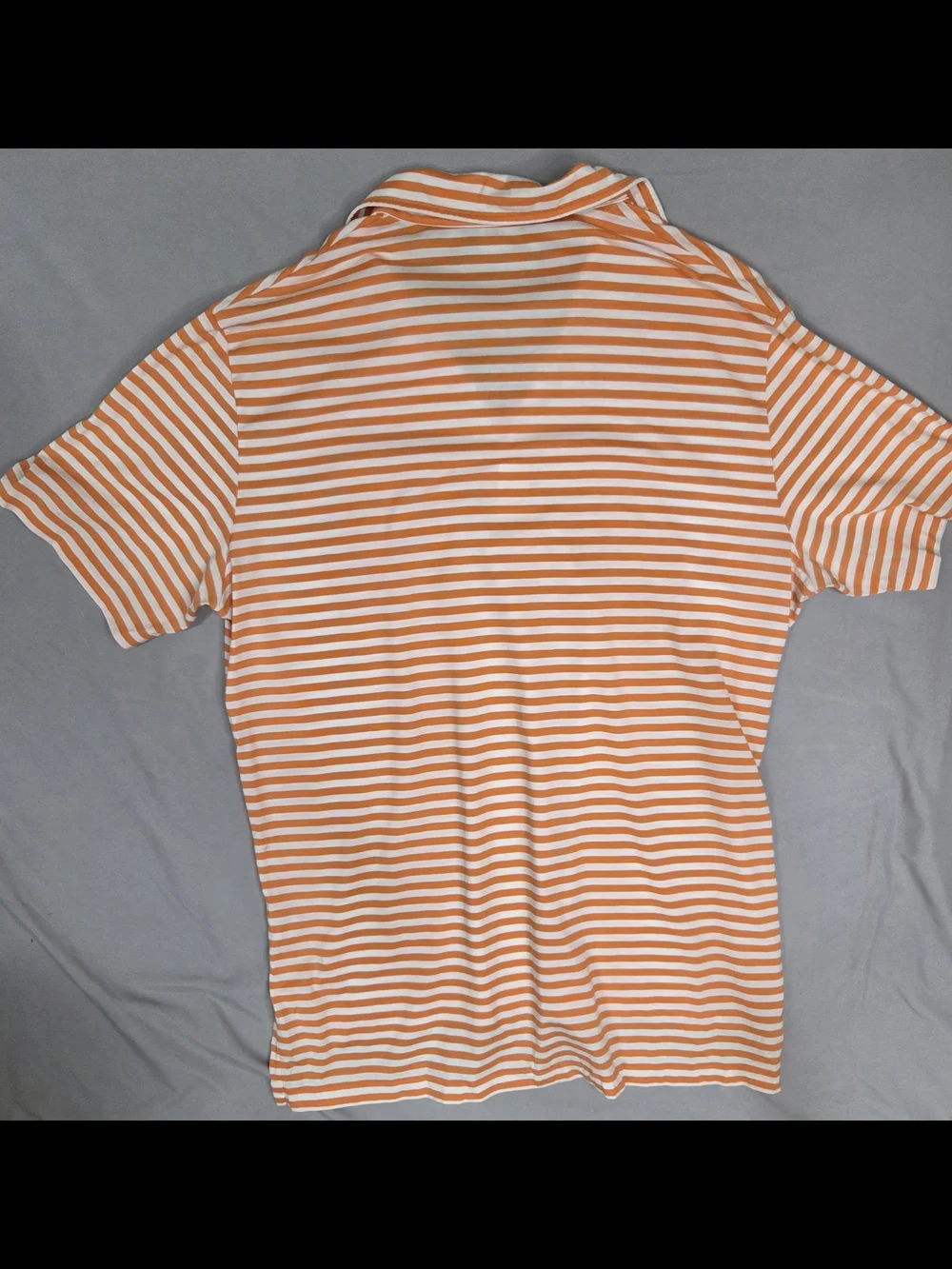 Polo Golf Ralph Lauren Men’s L Orange White Striped Pima Cotton Polo